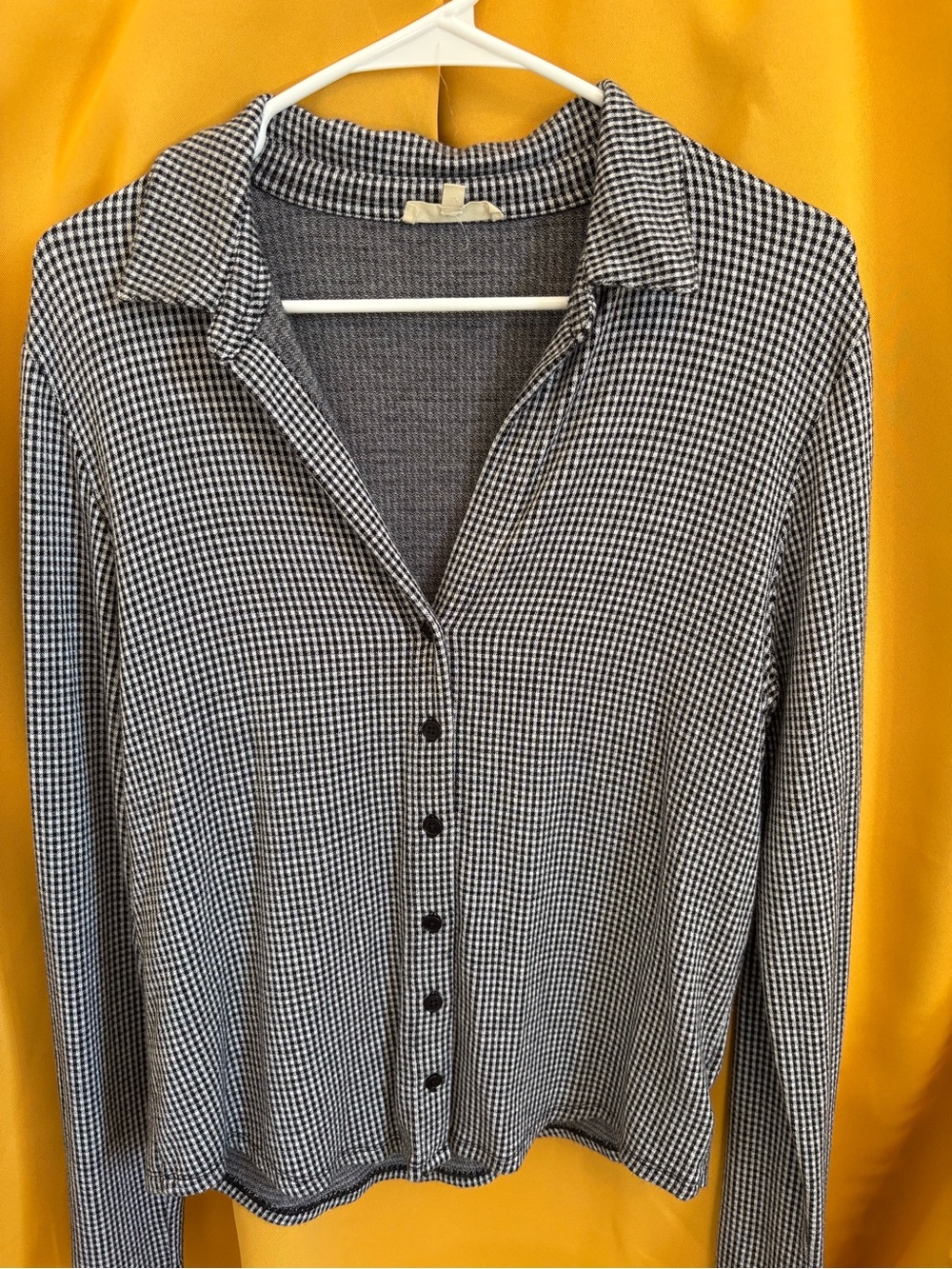 Madewell Black and White Gingham Button-Down Shirt